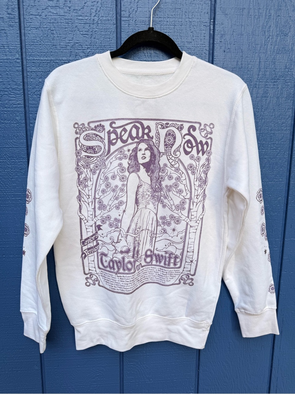 SPEAK NOW (TAYLOR'S VERSION) TRACKLIST WHITE CREWNECK